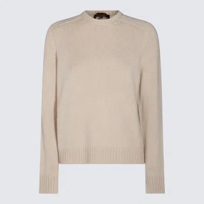 Loro Piana Natural Wool Knitwear In Natural Melange