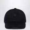 Loro Piana Navy Blue Cashmere Beanie Men In Black