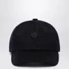 Loro Piana Navy Blue Cashmere Beanie Men In Black
