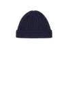 Loro Piana Moltrasio Ribbed Cotton Beanie In Blue