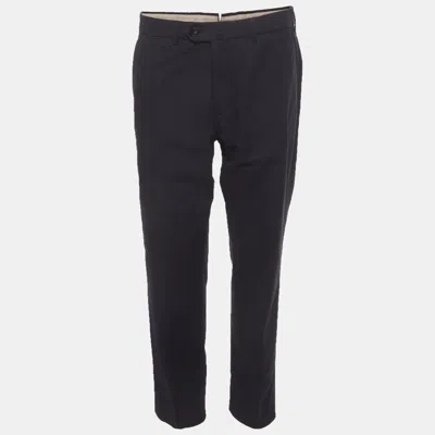 Pre-owned Loro Piana Navy Blue Cotton Regular Fit Carlo Trouser Xl