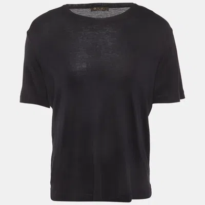 Pre-owned Loro Piana Navy Blue Jersey Knit Mazzorbo T-shirt Xl
