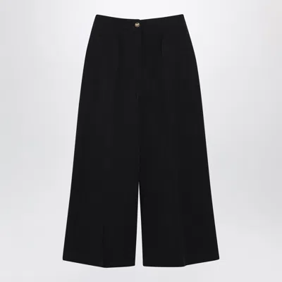 Loro Piana Navy Blue Kenith Trousers In Linen Blend In Multi