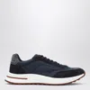 Loro Piana Week_end Walk Evo Wind Suede Sneakers In Blue