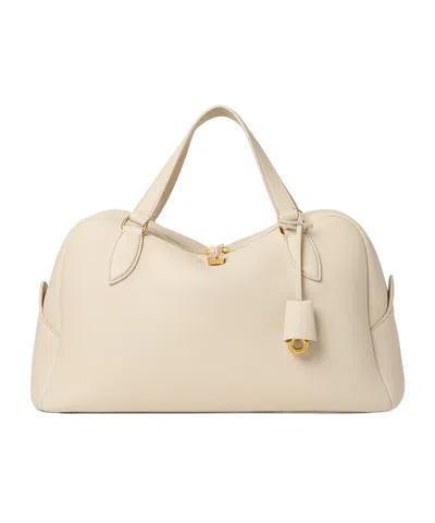 Loro Piana Needle Medium Handbag In Nude