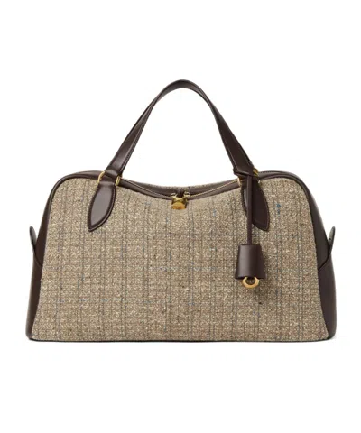 Loro Piana Needle Medium Handbag In Nude