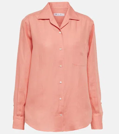 Loro Piana Andre Button-front Crepe Sable Blouse In 30ao Quince Bloss
