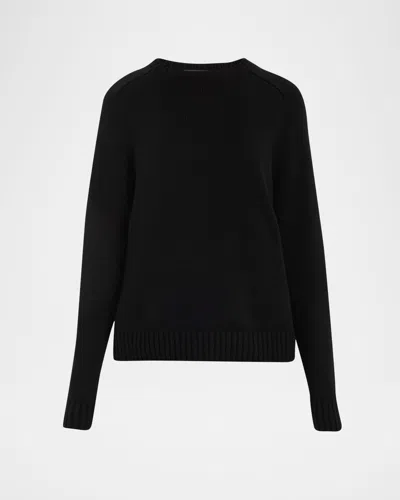Loro Piana Neo Parksville Cashmere Crewneck Sweater In Black