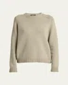Loro Piana Neo Parksville Cashmere Crewneck Sweater In D0f8 Stone Dust Mel