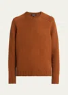 Loro Piana Neo Parksville Cashmere Crewneck Sweater In L0bj Autumn Blaze