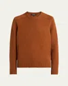 Loro Piana Neo Parksville Cashmere Crewneck Sweater In L0bj Autumn Blaze Me