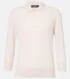 Loro Piana Neo Piuma Cashmere Polo Sweater In Soft Pinkish