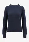 Loro Piana Neo Piuma Crewneck Sweater In Blue