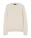 Loro Piana Girocollo Parksville Cashmere Sweater In White