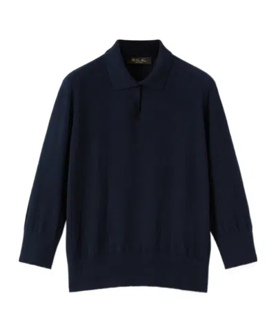 Loro Piana Neo Piuma Polo Shirt In Blue