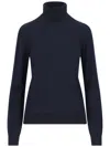 Loro Piana High-necked Long-sleeved Sweater In Blue