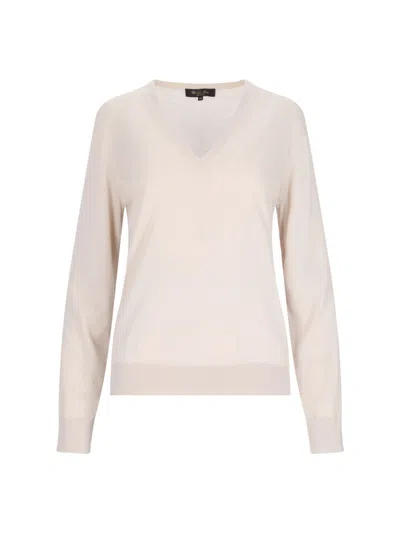 LORO PIANA 'NEO PIUMA' V-NECK SWEATER