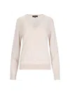 Loro Piana Classic V-neck Knitwear With Ribbed Details In Neutral