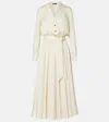 Loro Piana Nevis Silk Shirt Dress In Neutral