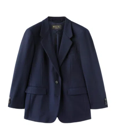 Loro Piana New Shearing Cashmere Single-breasted Suit Coat In Black