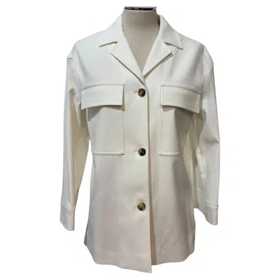 Pre-owned Loro Piana New White Nives Jacket It 38