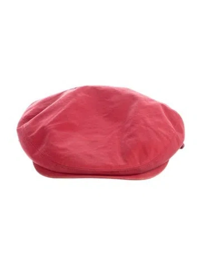 Pre-owned Loro Piana Newsboy Cap In Red