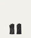 Loro Piana Nora Charm Leather Gloves In Cloves