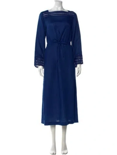 Pre-owned Loro Piana Norlia Long Dress In Blue