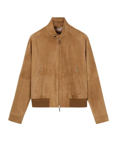 Loro Piana Novak Bomber Jacket In Brown