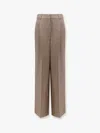 Loro Piana Women Nyack Herringbone Linen Trouser In Brown