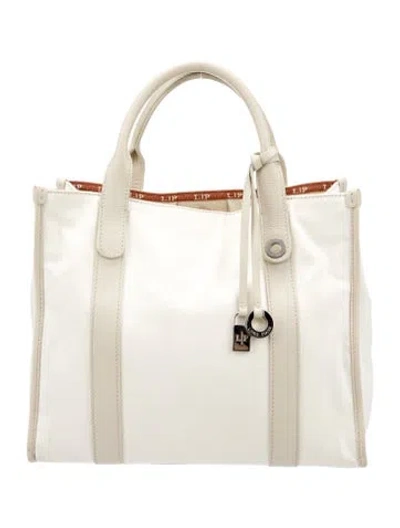 Pre-owned Loro Piana Nylon Beam Tote In Neutral