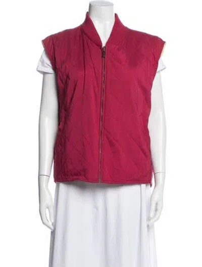 Pre-owned Loro Piana Nylon Vest In Burgundy