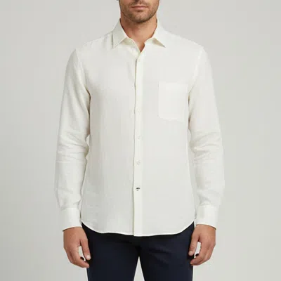 Pre-owned Loro Piana Off White Linen Long Sleeve Andre Shirt L