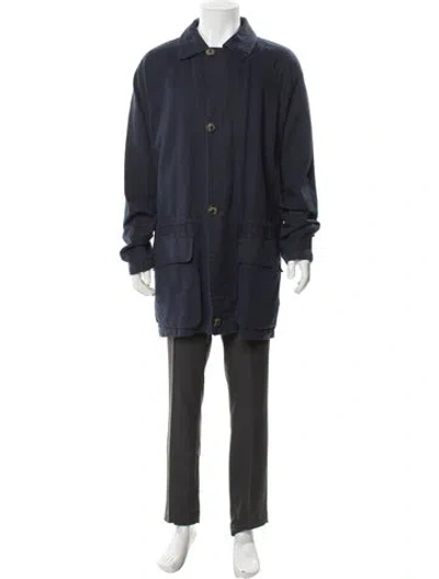 Pre-owned Loro Piana Olympic 'horsey' Overcoat In Blue