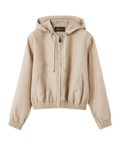 Loro Piana Opal Bomber Jacket In Neutral