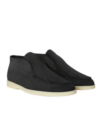 Loro Piana Open Walk Ankle Boots In Black