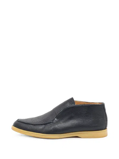 Pre-owned Loro Piana Open Walk Ankle Boots In Blue