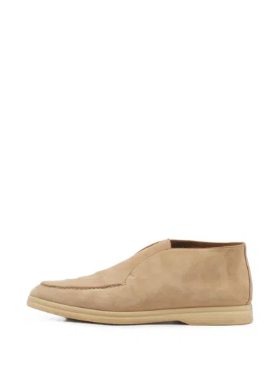 Pre-owned Loro Piana Open Walk Ankle Desert Boots In Neutrals