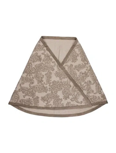 Pre-owned Loro Piana Paisley Print Scarf In Neutral