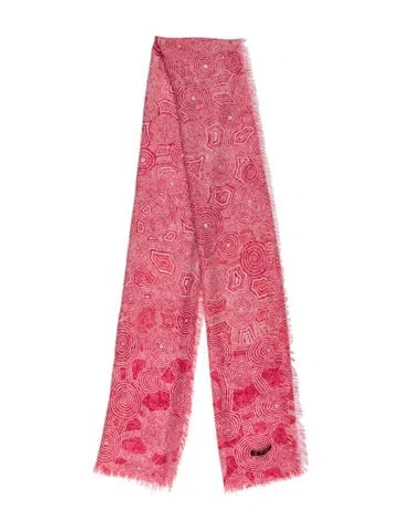 Pre-owned Loro Piana Paisley Print Scarf In Red