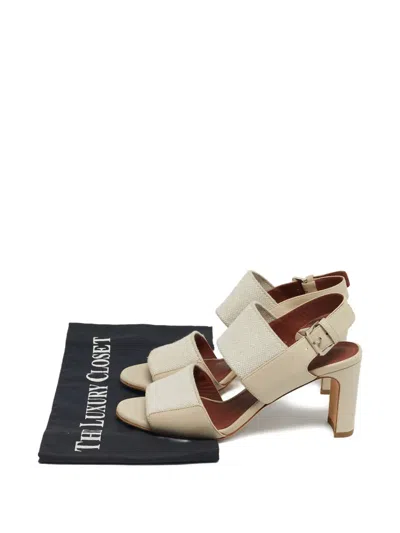 Pre-owned Loro Piana Panelled Sandals In Neutral