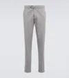 Loro Piana Pantaflat Cotton Slim Pants In Rock Grey