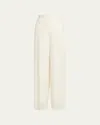 Loro Piana Dresden Diamond Cloquet Wide-leg Trousers In Nougat