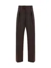 Loro Piana Men's Wool And Cashmere Trousers In Cocoa Truffle Melange
