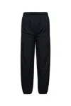 Loro Piana Women Apo Trousers Wind Stretch Storm Jersey Pile Cash In Navy Ocean Wave