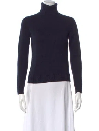 Pre-owned Loro Piana Parksville Baby Cashmere Sweater In Blue