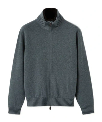 Loro Piana Parksville Bomber Jacket In Gray