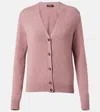Loro Piana Parksville Baby Cashmere V-neck Cardigan In Pink