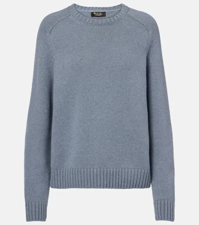 Loro Piana Parksville Cashmere Sweater In Blue