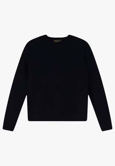 Loro Piana Parksville Cashmere Sweater In Blue